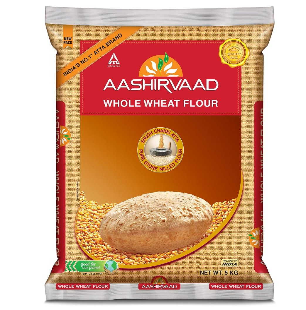Aashirvaad Whole Wheat Flour / Atta (5kg)
